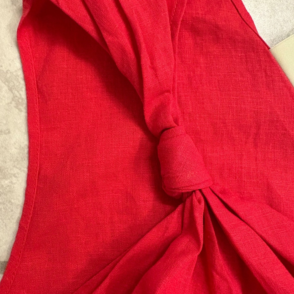 FARM Rio One-Shoulder Red Crop Top - Picture 6 of 9